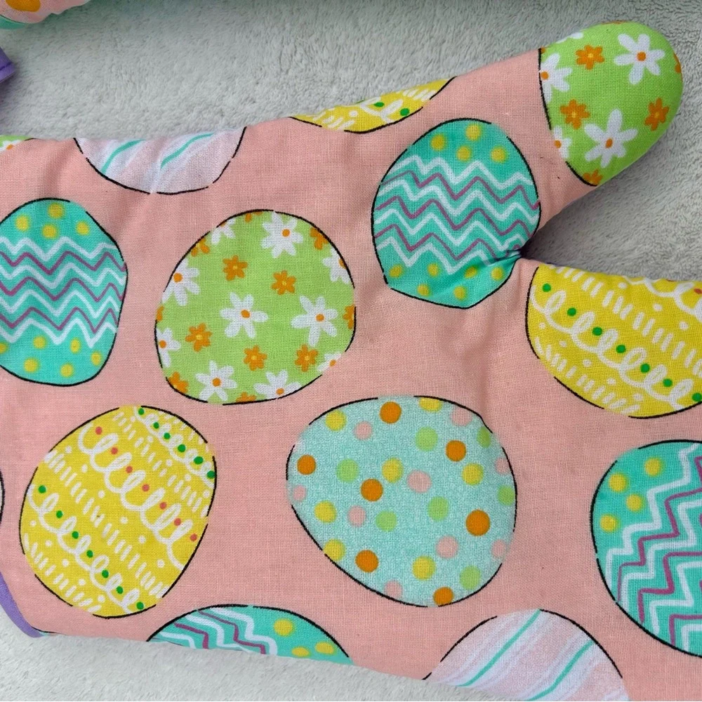 New Easter Egg Kitchen Oven Mitts Pot Holders-6 Spring